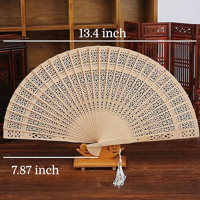 Sandalwood Fan 50 Pcs Hand Fans - Image 2
