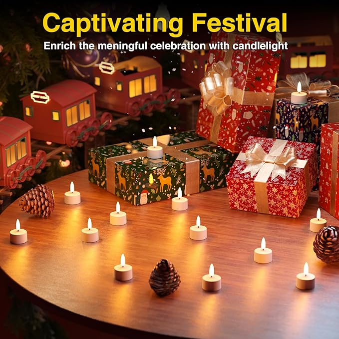 Rechargeable Flameless Tea Lights Candles - Image 5