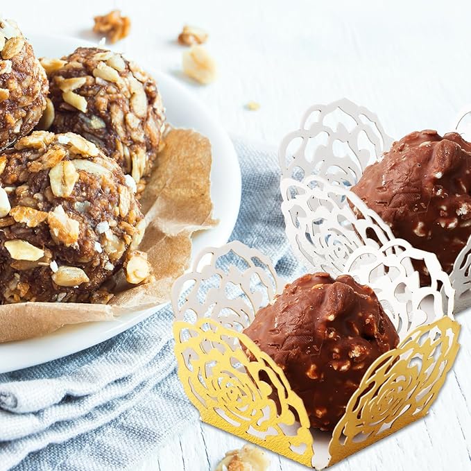 100Pcs Truffle Wrapper Liners, Paper Mini Cupcake Liners Chocolate Candy - Image 8