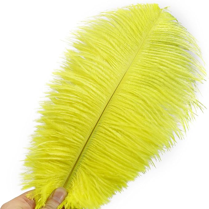 Ballinger Fluorescent Yellow Ostrich Feathers - Image 2