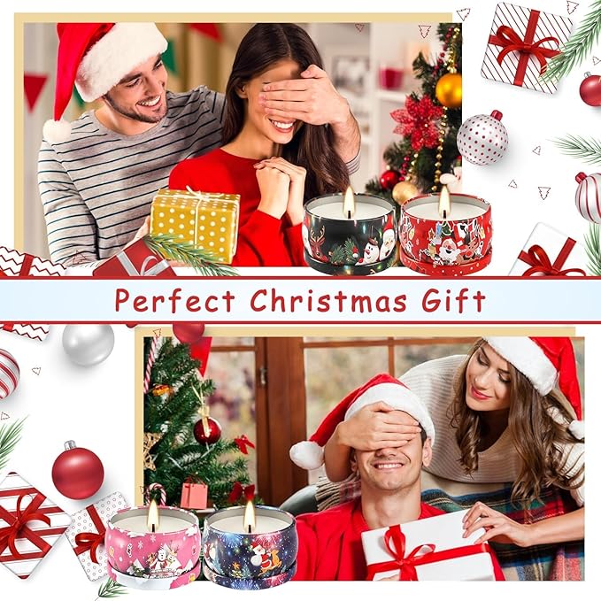 24 Pack Christmas Scented Candles Set - Image 6
