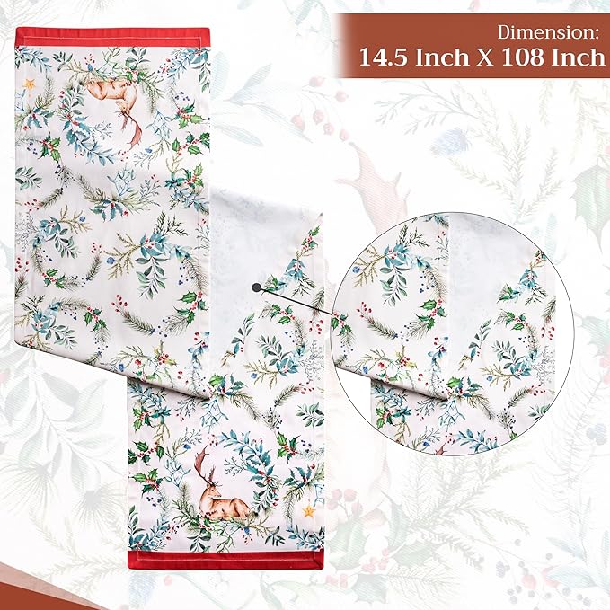 Maison d' Hermine Table Runner 100% Cotton Double Layer Table Runners 108 - Image 4