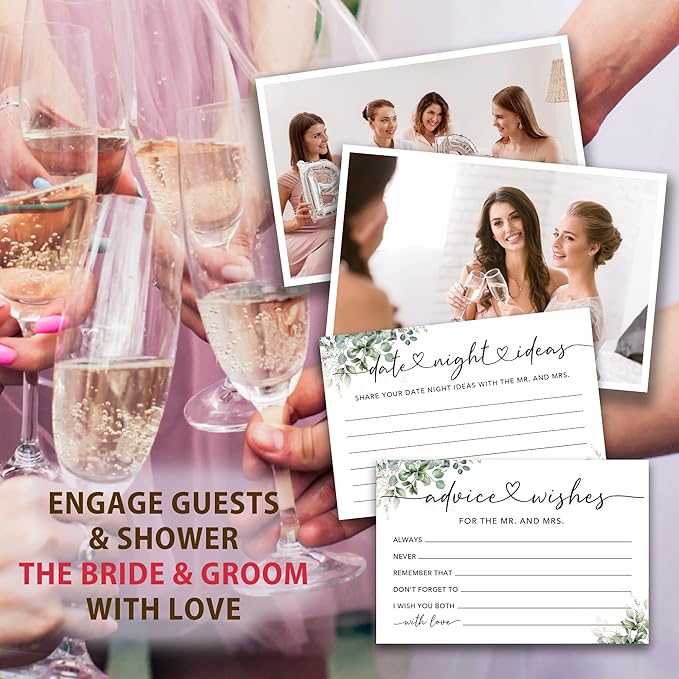 50 Pcs Advice and Wishes for the Mr and Mrs Cards in Box - Image 4