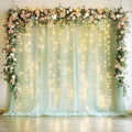 Fomcet Sage Green Tulle Backdrop Curtains by Fomcet