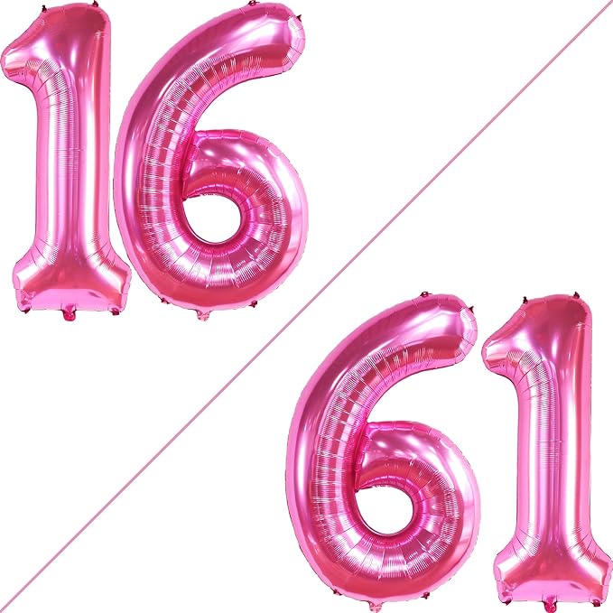 KatchOn, Hot Pink 16 Balloon Numbers - Image 2