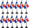 12 Pack Dominica Desk Flag Set, Dominican Table Office Flag, Small Miniature by Unknown