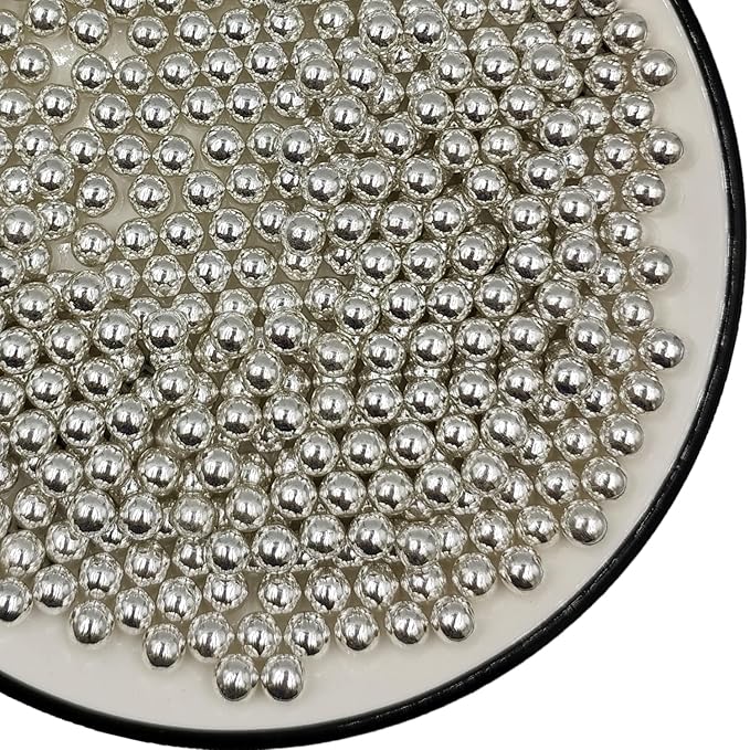 Silver Pearl Sugar Sprinkles 3.53 oz, 7mm Candy Pearls Ideal by Clonynix