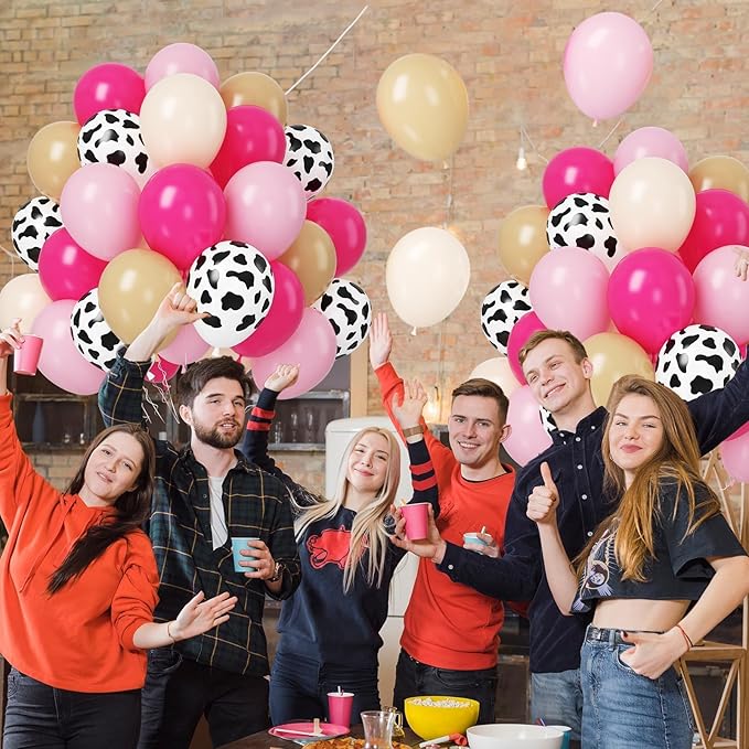 Paready Pink Cow Balloons Set - Image 8