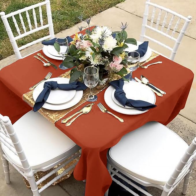 Fitable 6 Pack Square Fall Tablecloths - Image 2