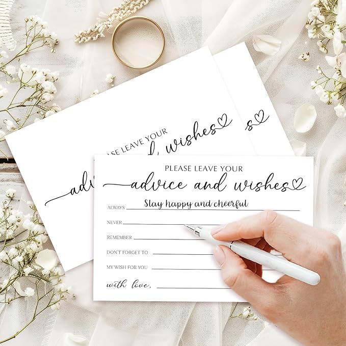 25 Advice and Wishes Cards, Minimalism Fill-In Advice Cards - Image 3