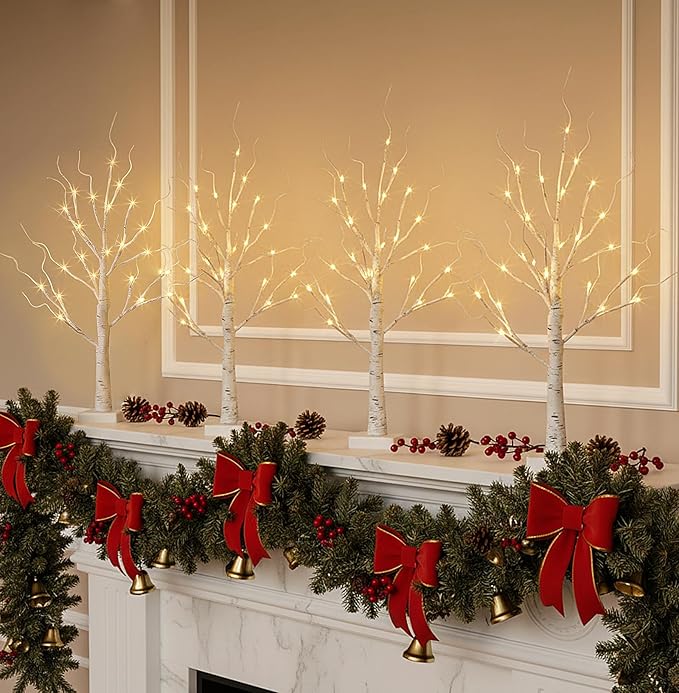 EAMBRITE Home Decorations Light Up White Birch Tree Indoor Christmas Decor - Image 3