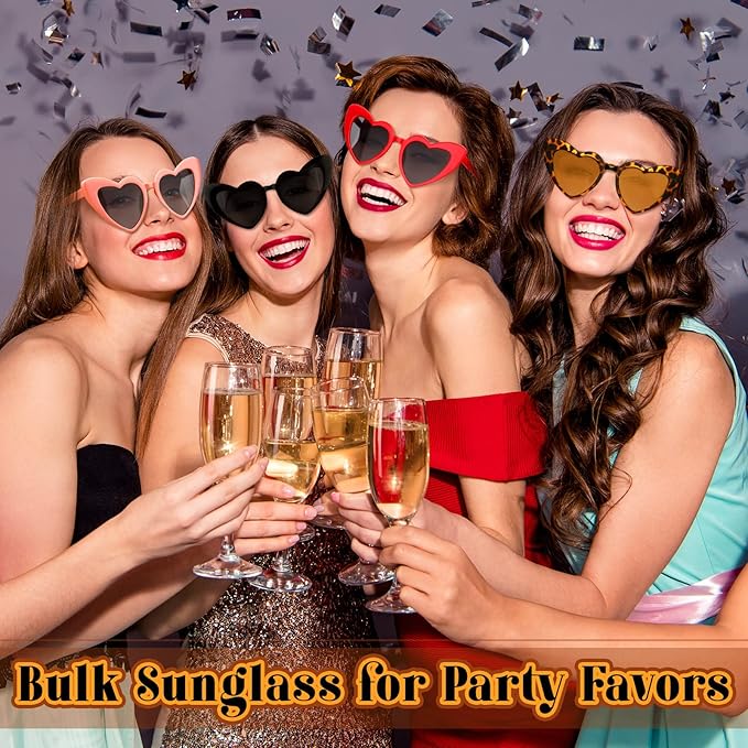 Vabean Wedding Heart Sunglasses Bulk Wedding Gifts Bachelorette Bridal Party - Image 2