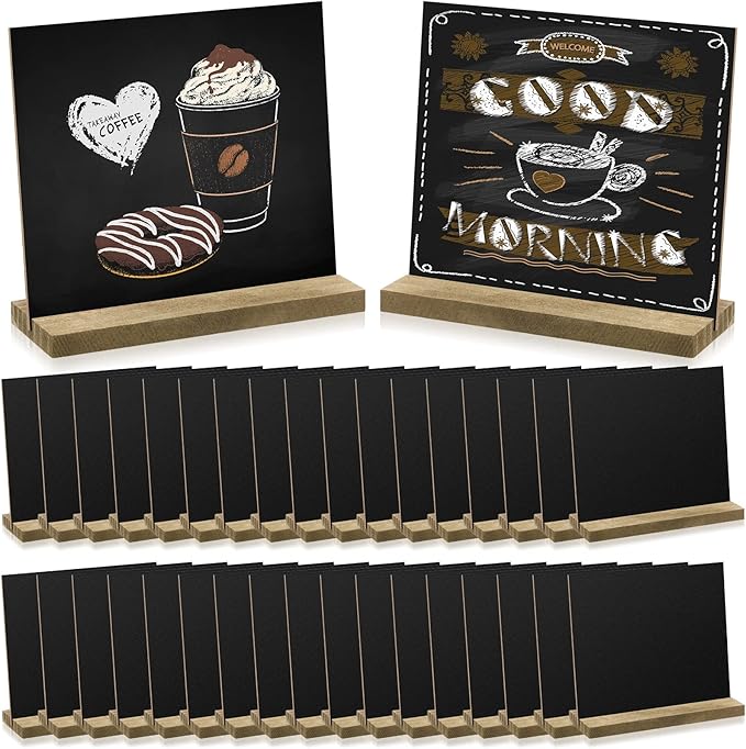 Queekay 36 Pcs Mini Chalkboard Signs Tabletop by Queekay