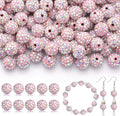 160pcs 10mm Rhinestone Beads for Jewelry Making, Sparkle Crystal Clay Christmas by TINKRSTUFF