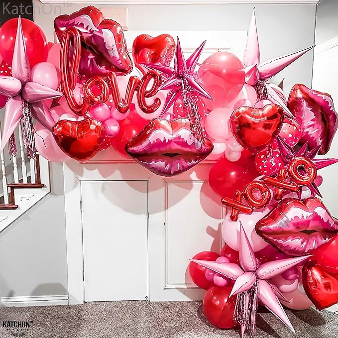 KatchOn, Huge Red Lip Foil Balloon - Image 4