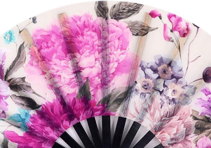 Amajiji Large Folding Hand Rave Fan Popping Fan - Image 5