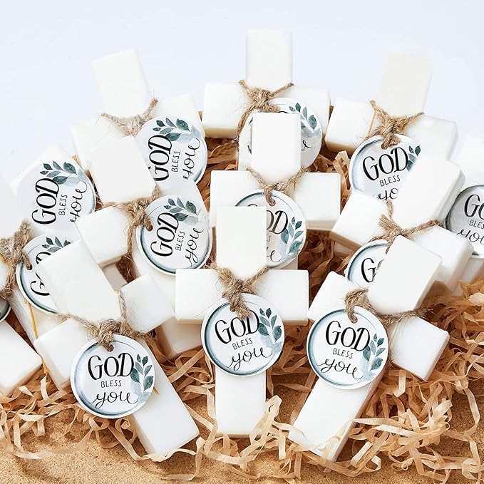 50 Pcs Cross Soap Baptism Favors, Baby Baptism Favor Scented Soap First by Otuuz