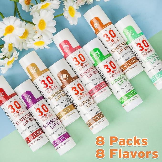 SPF 30 Lip Balm with Sunscreen, 8 Pack - Image 5