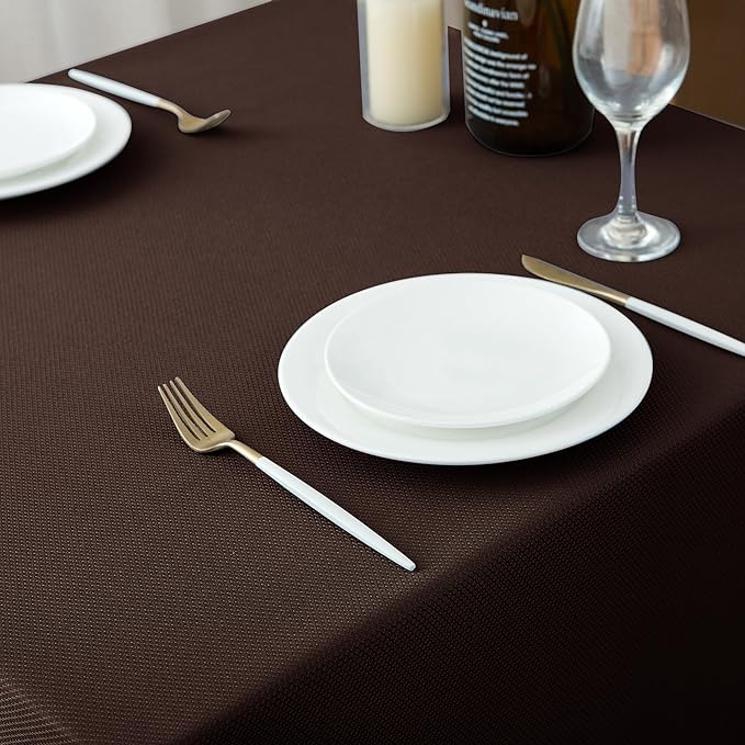 Biscaynebay Textured Fabric Tablecloths 70x108 Inches Rectangular, Wedding and - Image 8