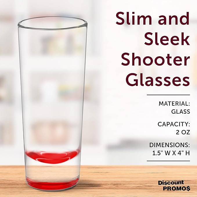 DISCOUNT PROMOS Cordial Shooter Shot Glasses 2 oz. Set of 10, Bulk Pack - Image 4