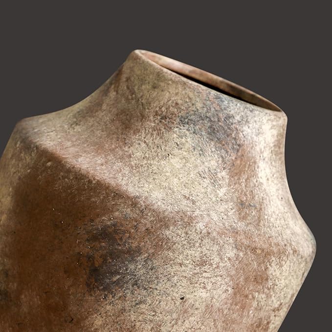 Mitt&Ditt Ceramic Flower Vase, 5.3 inch Pottery Farmhouse Rustic Vase, - Image 7