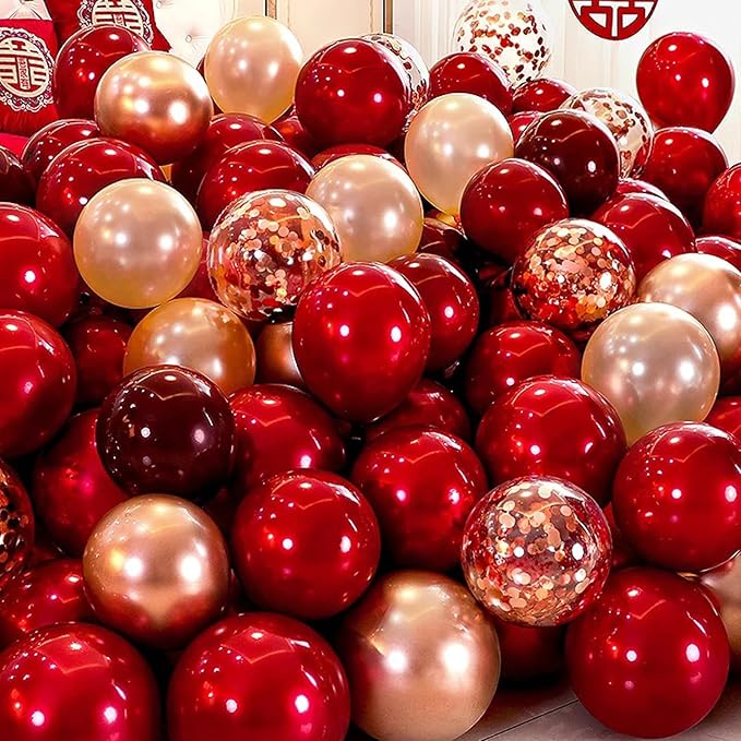 90pack Ruby Balloons Different Size 18/12/10/5 Inch Ruby Balloon Garland Arch - Image 4