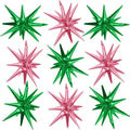 Pink Green Star Balloons by Adorely