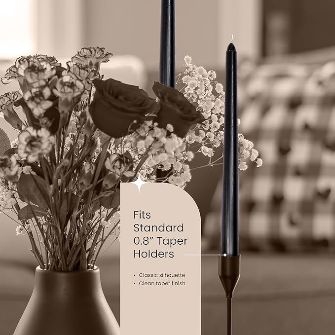 Leor & Lair Black Taper Candles - Image 3