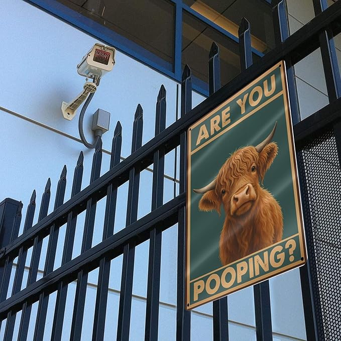 Funny Highland Cow Bathroom Sign - Image 5