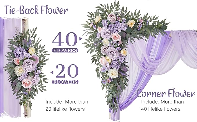 Wedding Arch Flowers with Drapes Kit - Image 3