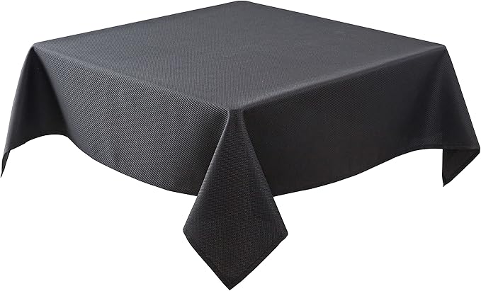 Biscaynebay Textured Fabric Square Tablecloths 54x54 Inch, Wedding and Parties by Biscaynebay