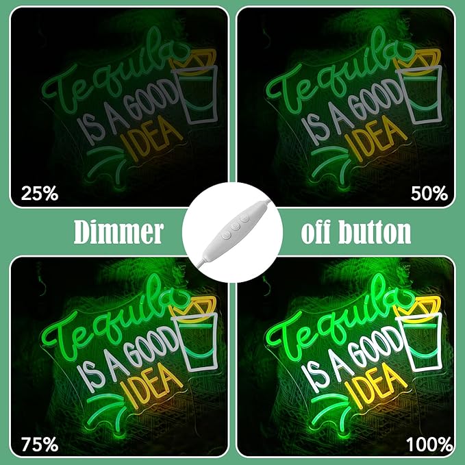 Tequila Is A good Idea Neon Sign LED Tequila Light Up Sign - Image 4
