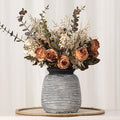 Ceramic Rustic Vase, Small Flower Farmhouse Vases Home Decor, 6“ Short Pottery by ooit