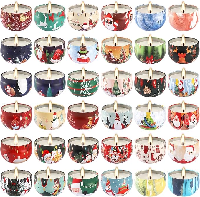 36 Pack Christmas Scented Candles Set - Image 2