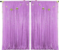 4FTx8FT Lavender Sequin Curtains 2 Panels Sparkly Background Drapes by HMQIANG