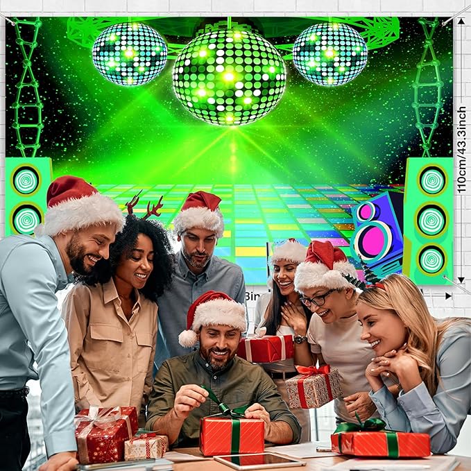 Dance Party Backdrop Retro 80s 90s Theme Stage Dance Ball Music Birthday Party - Image 5