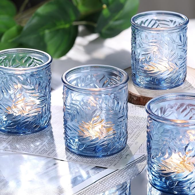 24 pcs Blue Votive Candle Holders, Tea Light Candle Holder - Image 7
