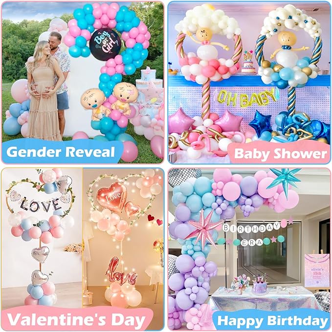 AerWo Upgraded 6FT Gender Reveal Balloon Arch Stand, DIY Question Mark Balloon - Image 6