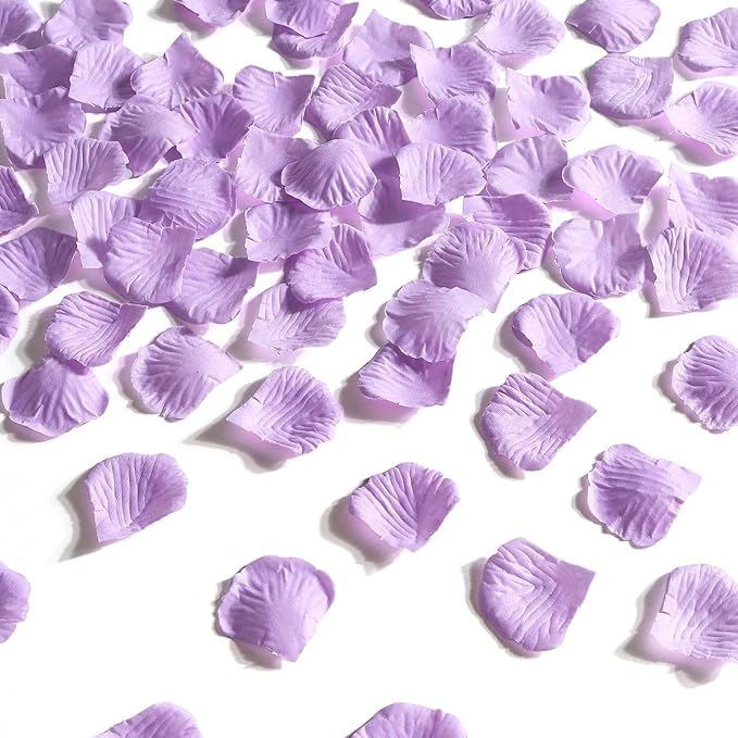 1000 Pcs Light Purple Rose Petals Artificial Silk Flower Petals Romantic - Image 8