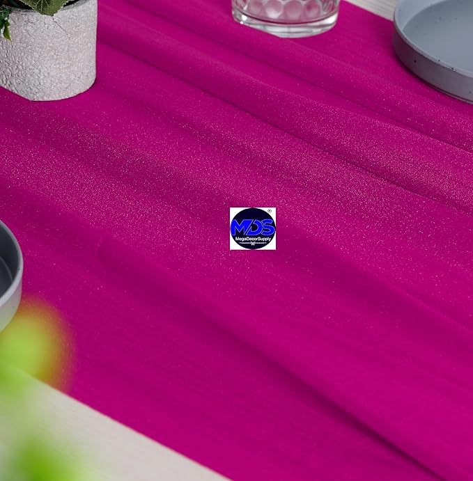 MDS 2 Pack 14ft Chiffon Table Runner 29 x 170 Inches Sheer Wedding Runner - Image 6