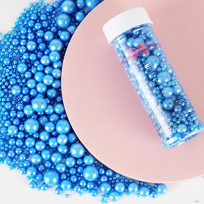 Kasvan Royal Blue Pearl Sugar Sprinkles - Image 3