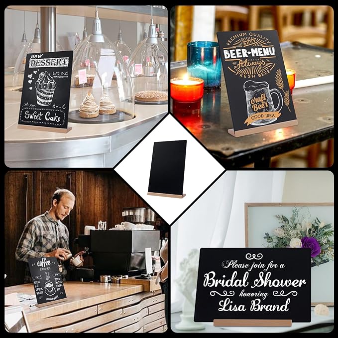 Small Chalkboard Sign, Reusable Double Sided Mini Chalkboard Signs - Image 7