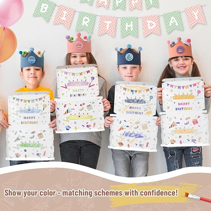 Reusable Birthday Crown with Numbers, Kids Birthday Hat Fabric Crown Pertain - Image 7