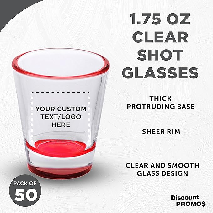 Custom Shot Glasses 1.75 oz. Set of 50, Personalized Bulk Pack - Image 3