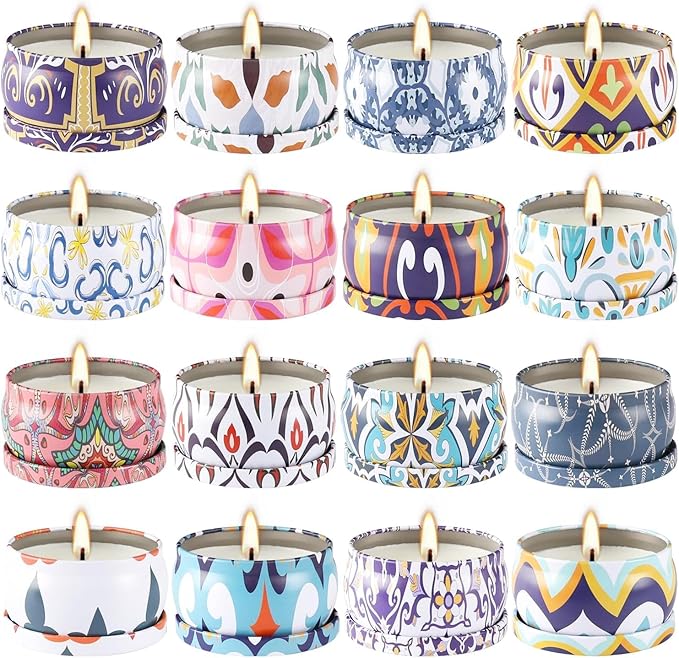 Scented Soy Wax Travel Tin Jar Candles by YOROXRG