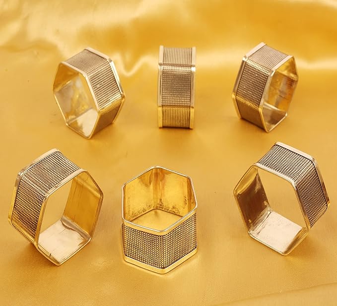 Brass Base Artistic Handcrafted Beautiful Geometric Hexagon Shape Large Size - Image 3