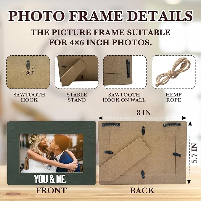 Couple Picture Frames, You & Me Photo Frame Gifts - Image 2