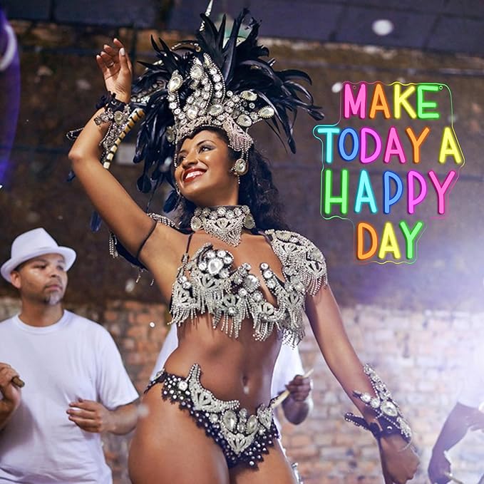 Make Today a Happy Day Neon Sign, Dimmable Positive Quote Neon Light - Image 5