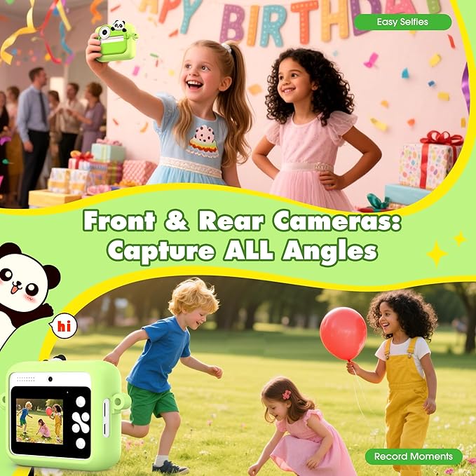 Kids Camera Instant Photo Printing, HD Digital Video Dual Cameras - Image 5