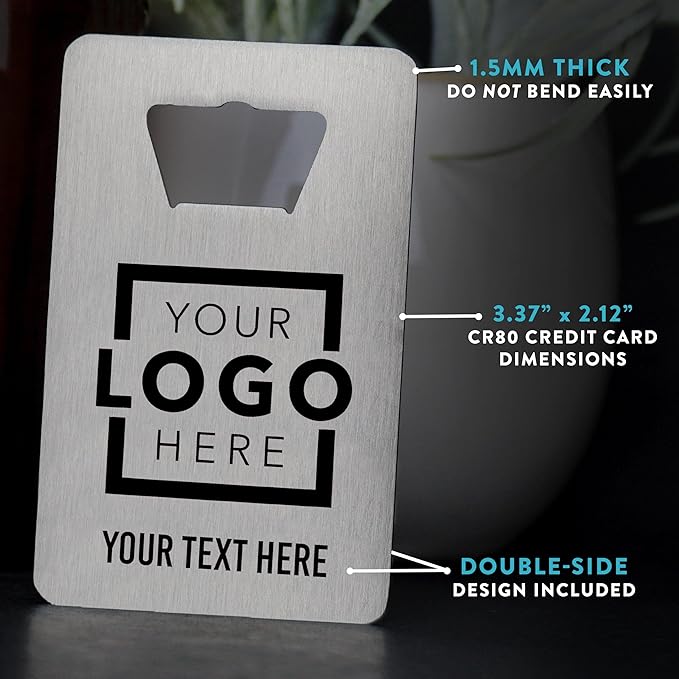 Custom Metal Bottle Opener Business Cards - Image 2